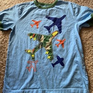 Mini Boden Airplane tee shirt size 11-12